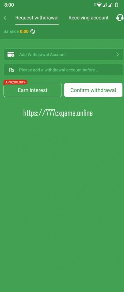 777cx Game withdrawal